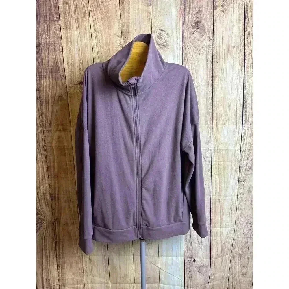Mondetta Full Zip Athletic Jacket with Pockets Dusty Purple Women's Size XXL